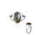 Anello in argento con Labradorite