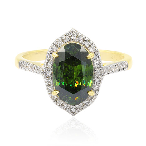 Bulgarischer Grüner Sphalerit-Goldring