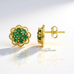 Orecchini in argento con Smeraldo Zambia (Gems en Vogue)