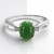 Anello in argento con Crisoprasio Imperiale