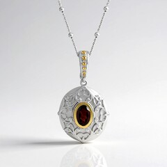 Collana in argento con Madreperla Bianca