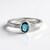 Anello in argento con Cianite Blu Foglia di Tè