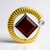 Pendentif en argent et Grenat du Mozambique (MONOSONO COLLECTION)