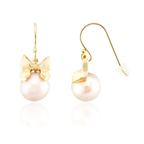 Zilveren oorbellen met Witte zoetwater kweekparels