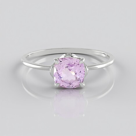 Anello in platino con Kunzite AAA