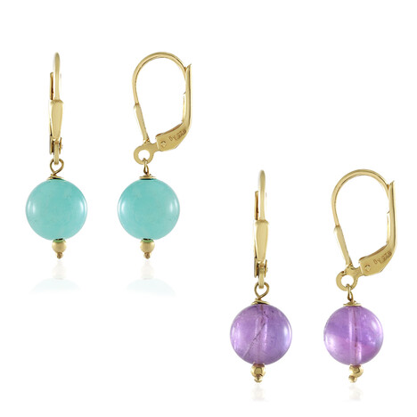 Edelstein-Silberohrringe