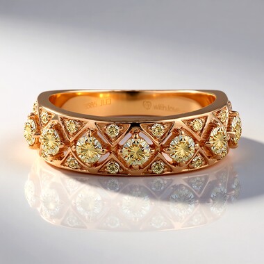 Anillo en oro con Diamante rosa de Francia de Argyle SI1 (Annette)