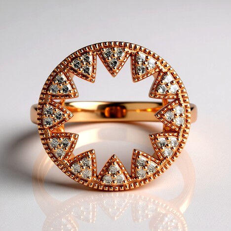 Anello in oro con Diamante Rose de France SI1 di Argyle (Annette)