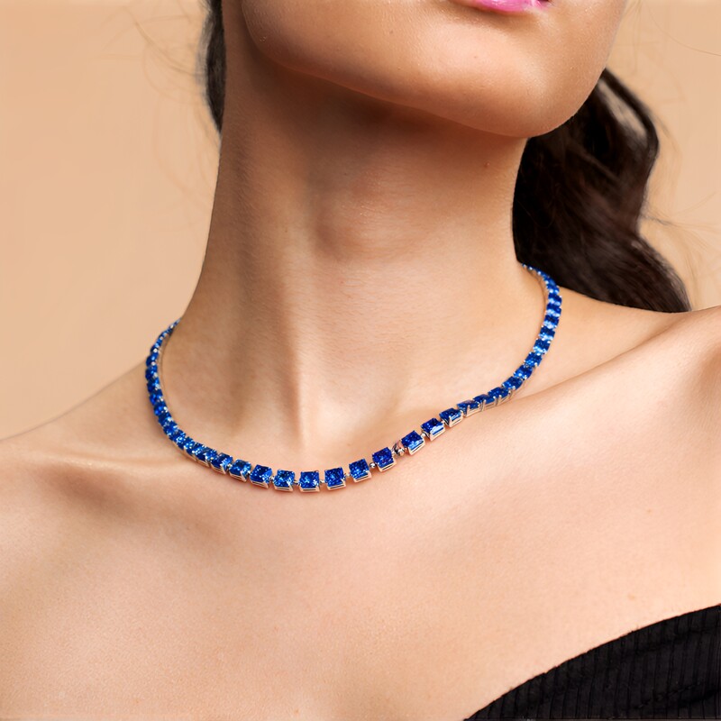 Collana in argento con Ematite Blu Royal
