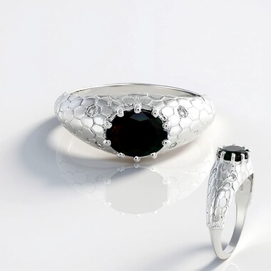 Anillo en plata con Ópalo de Mezezo