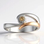 Anello in argento con Diamante Argyle Rose de France I1 (Annette)
