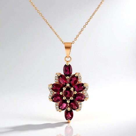 Collier en argent et Grenat Rhodolite