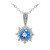 Indigoblauer Topas-Silberhalskette