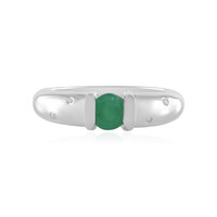 Zilveren ring met een Socoto smaragd