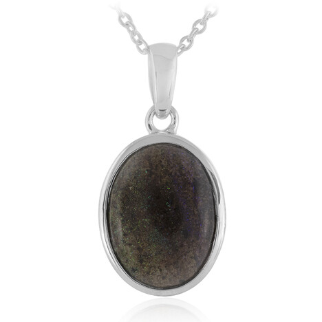 Matrix-Opal-Silberhalskette