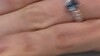 Bague en argent et Kyanite bleu pétrole
