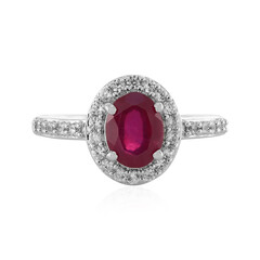 Anello in argento con Rubino del Madagascar