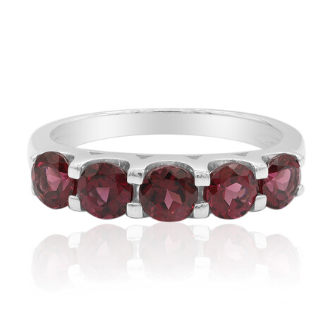 Anillo en plata con Rodolita