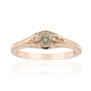 Gouden ring met een VS1 Argyle-Rose de France-Diamant (Annette)