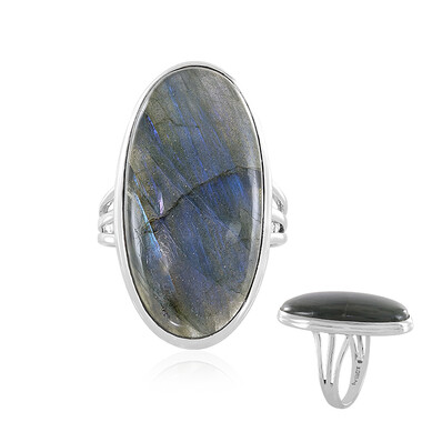 Anello in argento con Labradorite