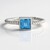 Bague en argent et Topaze bleu Suisse