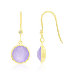 Pendientes en plata con Jade lavanda