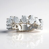Bague en argent et Topaze blanche