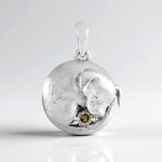 Ciondolo in argento con Diamante Champagne I2 (de Melo Essence)