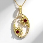 Collana in oro con Rubino Mozambico AAA