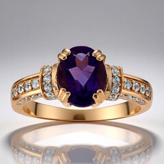 Anello in argento con Ametista del Marocco