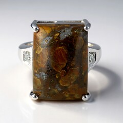 Anello in argento con Quarzo Dinosauro