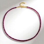 Collana in argento con Zaffiro Rosa