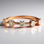 Anello in oro con Diamante Rose de France SI1 di Argyle (Annette)