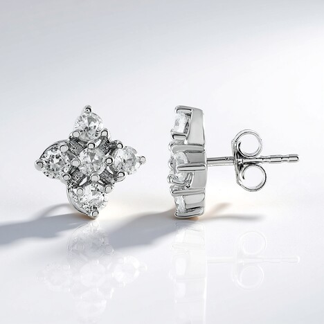 Orecchini in argento con Zircone (Adela Silber)