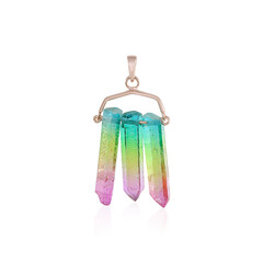 Ciondolo in argento con Quarzo Bicolore