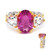 Pinkfarbener Fluorit-Silberring (Gems en Vogue)