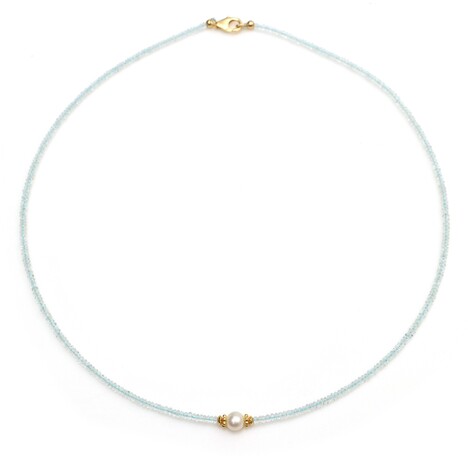 Collana in argento con Acquamarina Brasiliana
