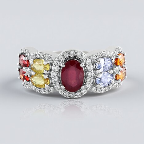 Anello in argento con Rubino del Madagascar