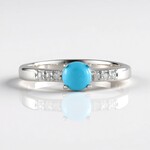 Anello in argento con Turchese Sleeping Beauty (Faszination Türkis)