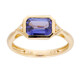 Gouden ring met een AAA tanzaniet (CIRARI)