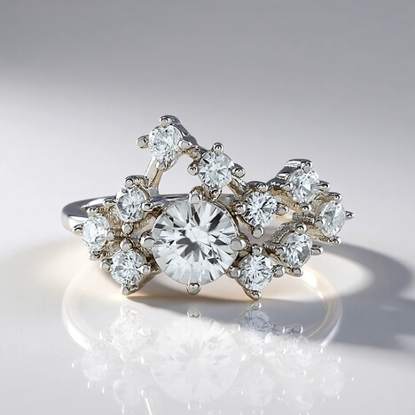 Anello in argento con Zircone (Adela Silber)