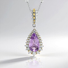 Collana in argento con Quarzo Lavanda (Dallas Prince Designs)