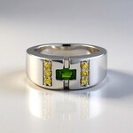 Anello in argento con Diopside Russo (Adela Silber)
