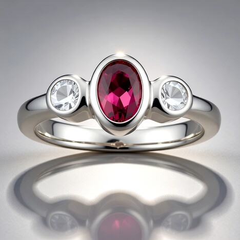 Anello in argento con Granato Malawi
