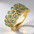 Anello in argento con Topazio Blu Londra (de Melo Essence)