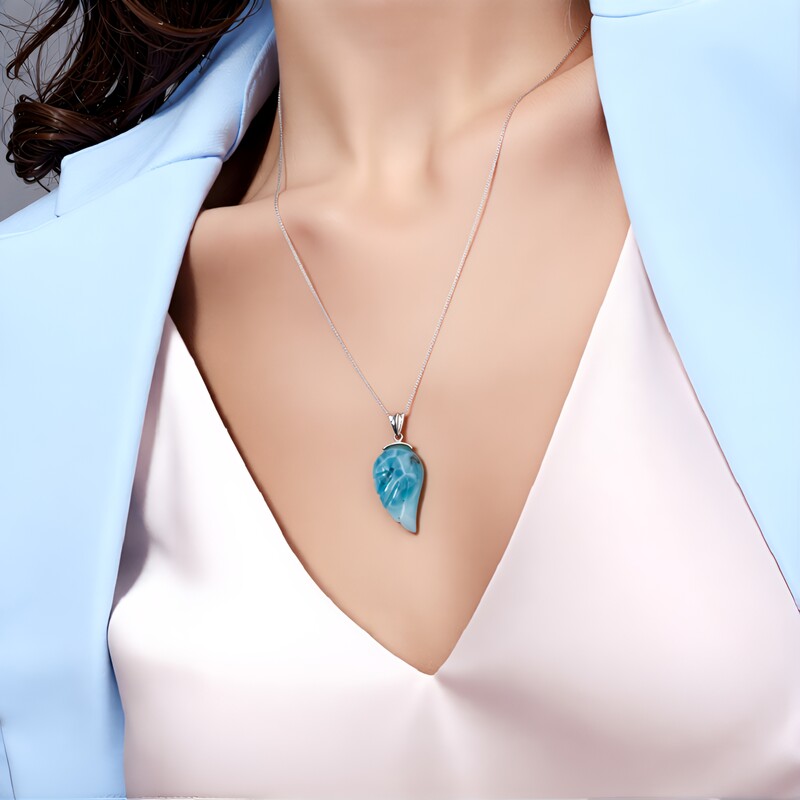 Larimar-Silberanhänger