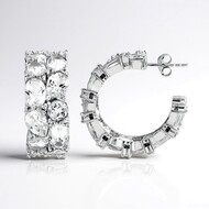 Pendientes en plata con Topacio blanco