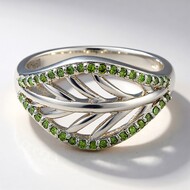 Anillo en plata con Diamante fantasía