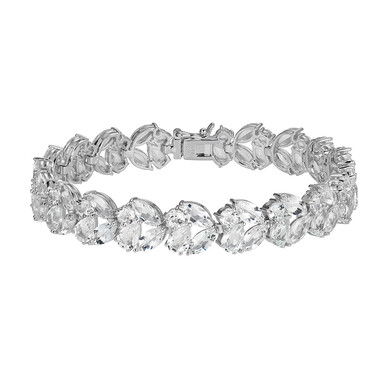 Weißer Topas-Silberarmband(Adela Silber)