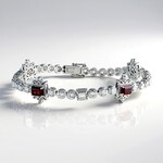 Bracciale in argento con Granato d’India (Dallas Prince Designs)